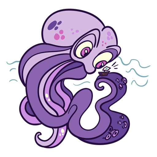 Mythical creature kraken illustration