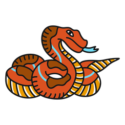 Ilustração da velha escola de cobra Transparent PNG