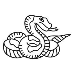 Ilustração de derrame de réptil de cobra Desenho PNG