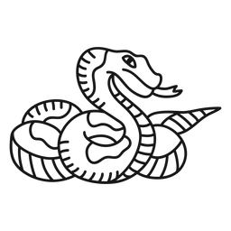 Snake reptile stroke illustration