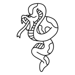 Ilustración de trazo de serpiente