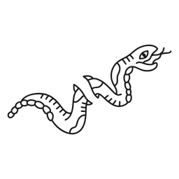 Ilustración de animal de serpiente de trazo