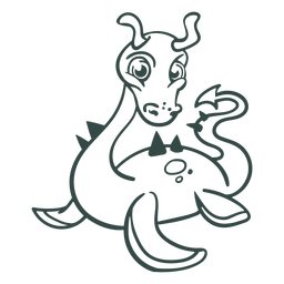 Uncolored mythical creature illustration Transparent PNG