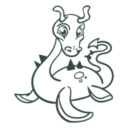 Ungefärbte Fabelwesenillustration PNG-Design