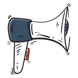 Icono de Doodle de megáfono Diseño PNG