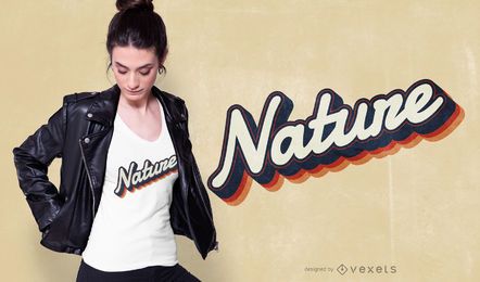 Design de t-shirt de rotulação de natureza Design de t-shirt de rotulação de natureza