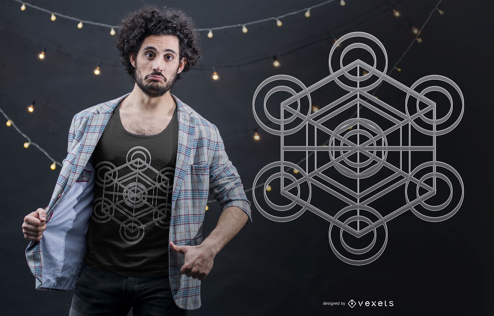 Design de camiseta Metatron Cube