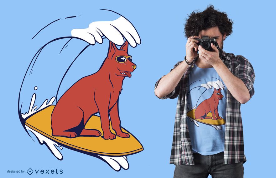 Surfing Dog T-shirt Design Surfing Dog T-shirt Design
