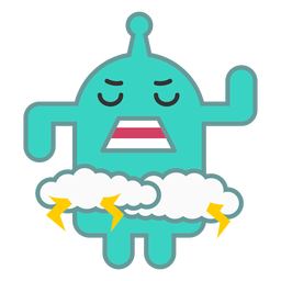 Dibujos animados de monstruo enojado Diseño PNG