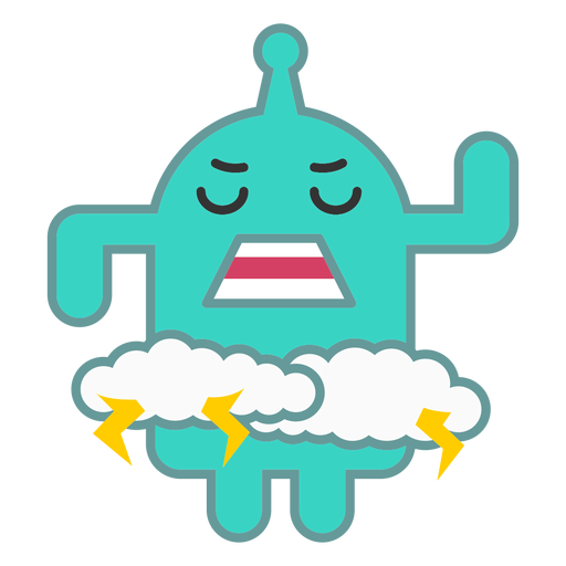 Angry monster cartoon PNG Design