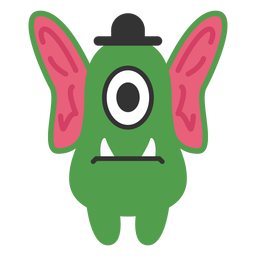 Desenho de monstro de orelhas grandes Desenho PNG