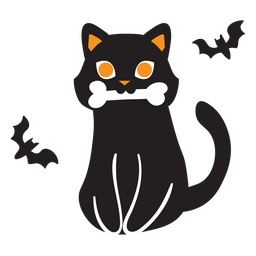 Black cat cartoon