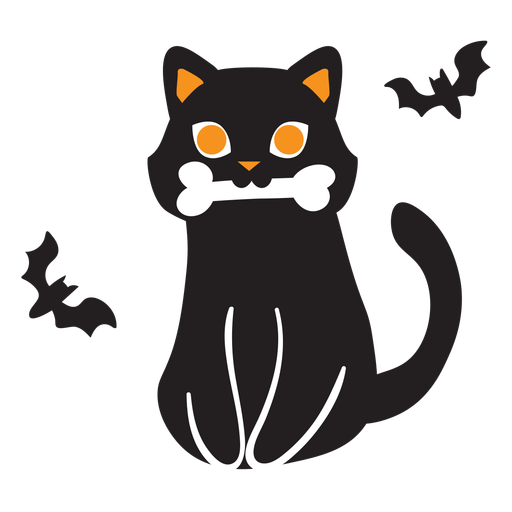 Desenho de gato preto