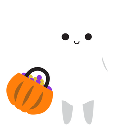 Dibujos animados de compras fantasma lindo Diseño PNG