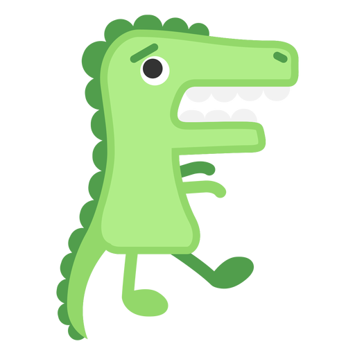 Netter grüner Alligator-Cartoon PNG-Design
