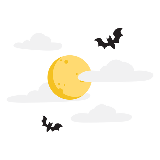 Flying bats cartoon PNG Design