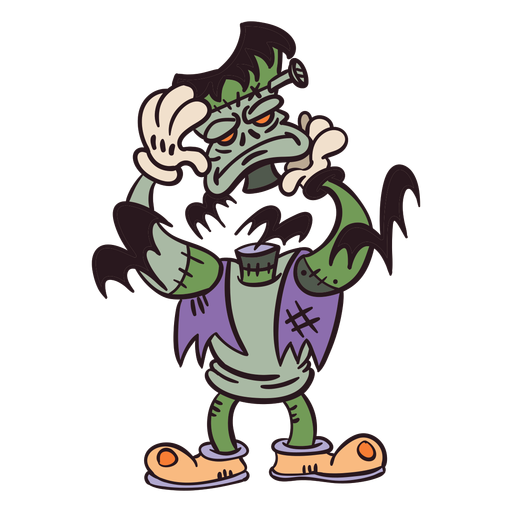 Frankenstein monster cartoon - Transparent PNG & SVG vector file