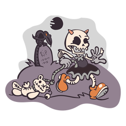 Dibujos animados de fantasmas de cementerio Diseño PNG