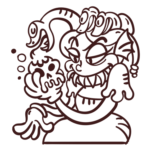 Desenho de cobras medusa Desenho PNG