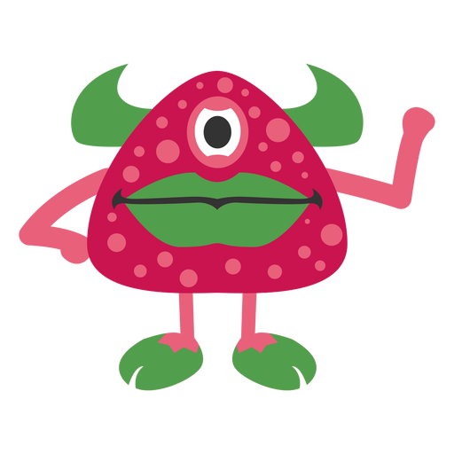 Monster-Erdbeer-Cartoon PNG-Design