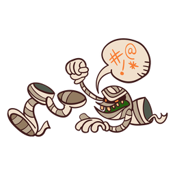 Dibujos animados de momia desmembrada Diseño PNG