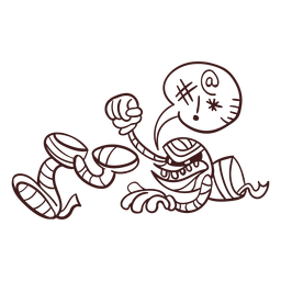 Mummy dismembered sketch PNG Design