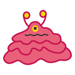 Dibujos animados de blob de un ojo rosa Diseño PNG