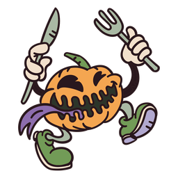 Desenho de monstro de abóbora Desenho PNG