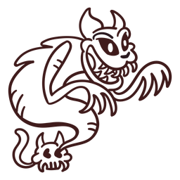 Bosquejo de fantasma aterrador Diseño PNG