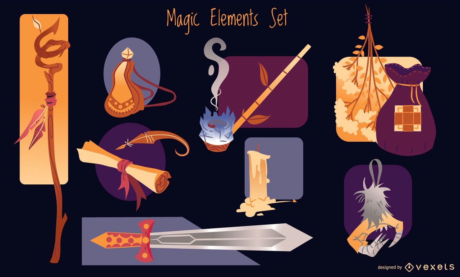 Magische Elemente gesetzt