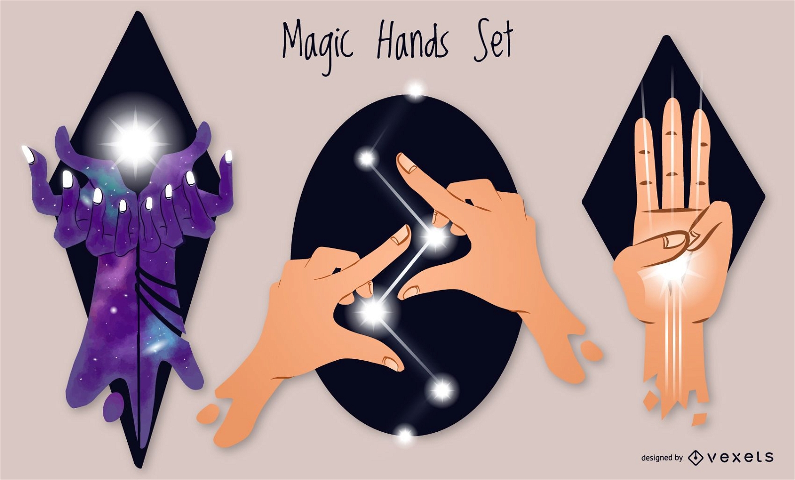 Conjunto de manos mágicas