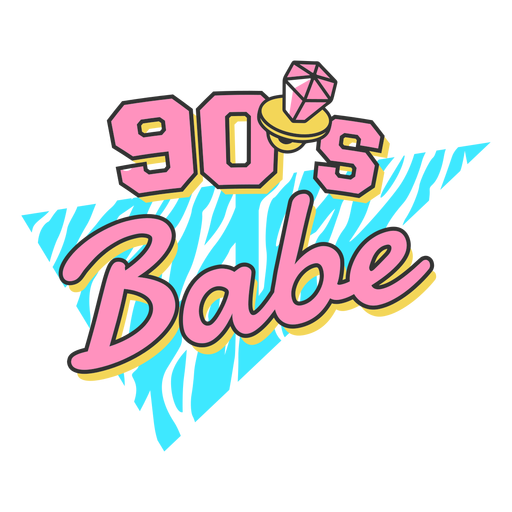 90 babe lettering 90s babe PNG Design