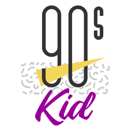 90s kid lettering 90s kid Diseño PNG