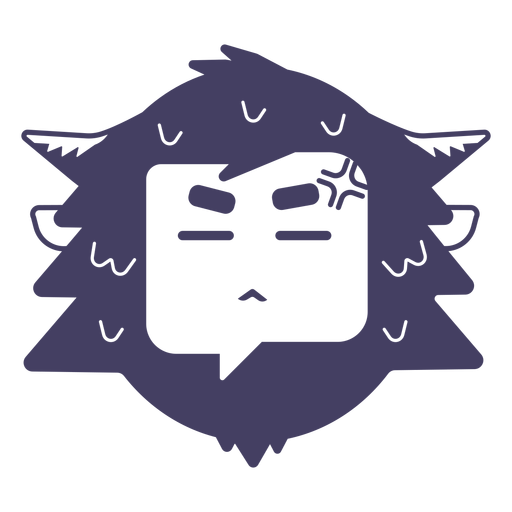 Angry Yeti Aufkleber Silhouette Yeti PNG-Design