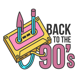 Back 90s lettering PNG Design