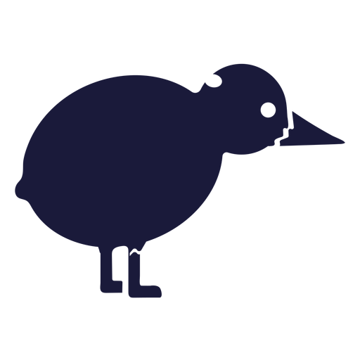 Kiwi de silueta de pájaro Diseño PNG
