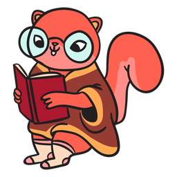 Cartoon flat squirrel animal Cartoon flat squirrel animal