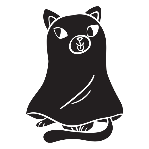 Gato dia das bruxas preto fantasma Desenho PNG