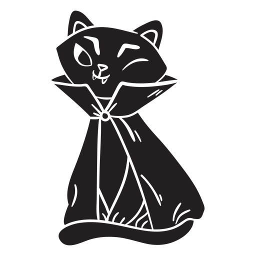 Cat halloween black vampire PNG Design