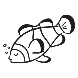 Peixe-palhaço dormindo derrame Desenho PNG