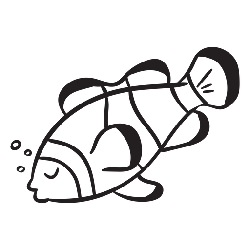 Peixe-palhaço dormindo derrame Desenho PNG