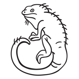 Lizard stroke PNG Design
