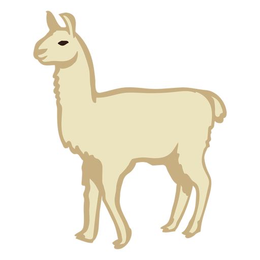 Lama Tier steht PNG-Design