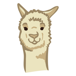 Llama linda cara Diseño PNG