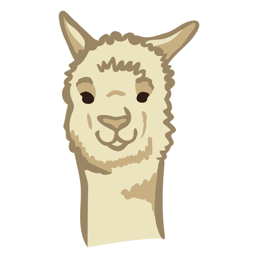 Lama süßes Gesicht PNG-Design