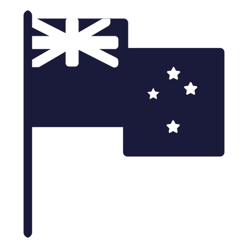 Silueta de bandera de nueva zelanda Diseño PNG
