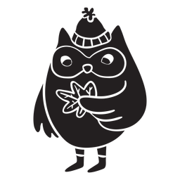 Outono preto coruja Desenho PNG