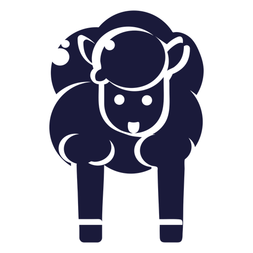 Silhouette sheep PNG Design