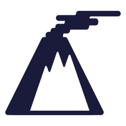 Silhouette Vulkan PNG-Design