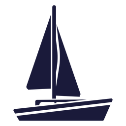 Silhouette Yacht PNG-Design